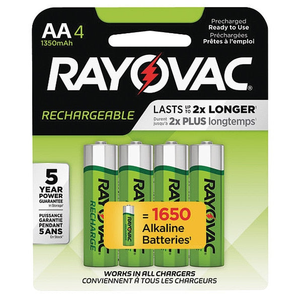 Precharged Recharg. Battery, AA, NiMh, PK4