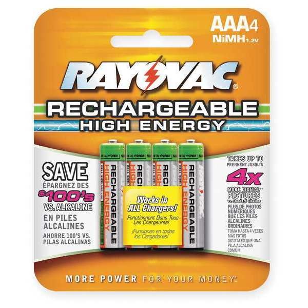 Precharged Recharg. Battery, AAA, NiMh, PK4
