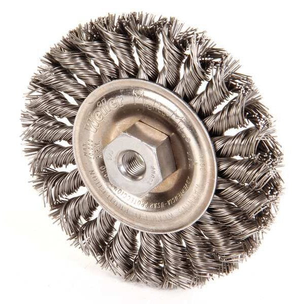 Twist Wire Wheel Wire Brush, Threaded Arbor