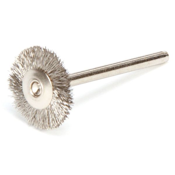Miniature Wheel Brush, Crimped Wire, 3/4