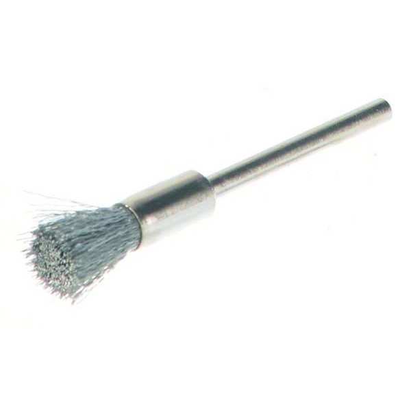 Miniature End Brush, Crimped Wire, 1/4