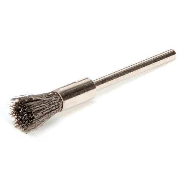 Miniature End Brush, Crimped Wire, 1/4