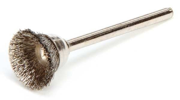 Miniature Cup Brush, Crimped Wire, 5/8