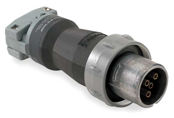 Pin and Sleeve Plug, 3P, 4W, 100A, 600VAC