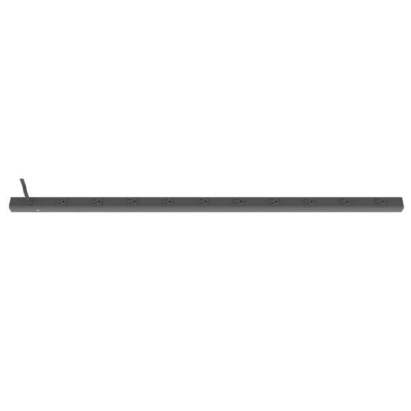 Outlet Strip, 15A, 10 Outlet, 48 in., Gray