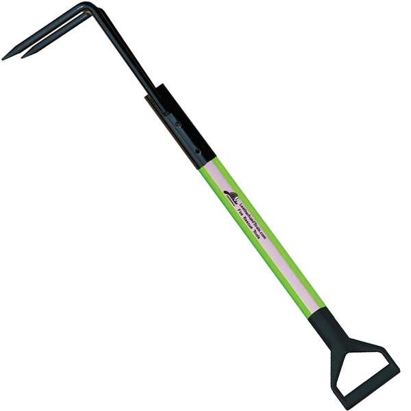 Rubbish Hook, 4 ft. Dog Bone Pole, HiViz Lime, D-Handle