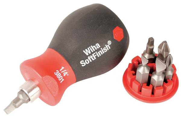 Stubby Combination Bit Set, Pieces 6