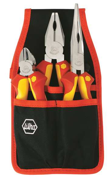 3 Piece Bi-Material Grip Plier Set Insulated Handle
