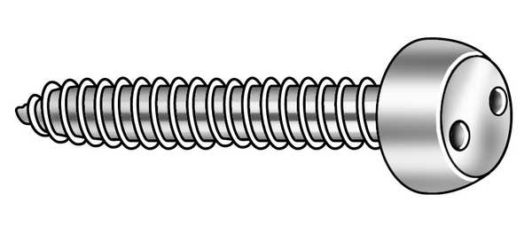 3/4 in Spanner Pan Tamper Resistant Screw, 18-8 Stainless Steel, Plain Finish, 25 PK