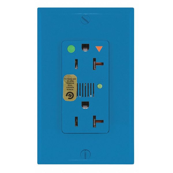 Receptacle, Deco, 20A, 5-20R, 125V, Blue