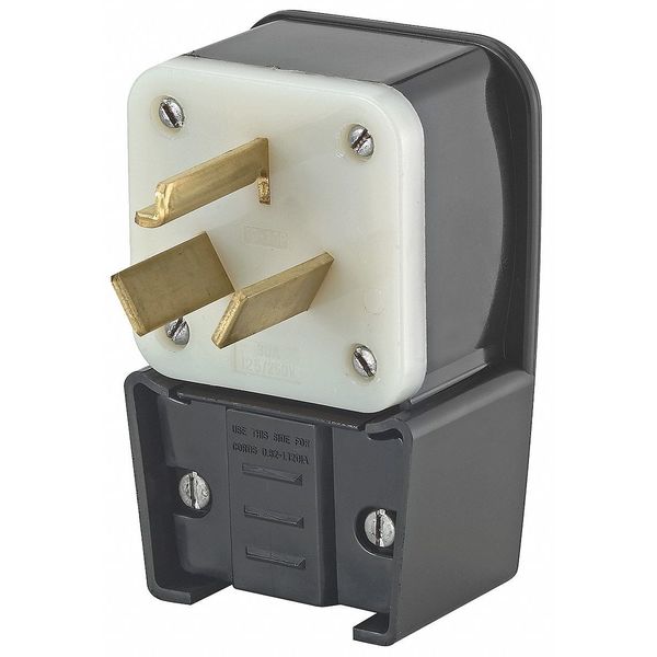 Agl Strt Blade Plug, Blk, 30 A, Stnd, 10-30P