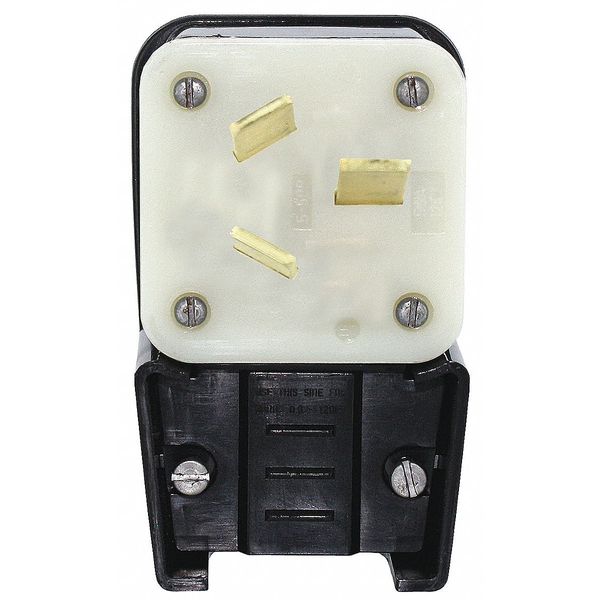 Agl Strt Blade Plug, Blk, 50 A, Stnd, 10-50P