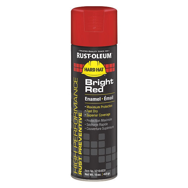 Rust Preventative Spray Paint, Bright Red, Gloss, 15 oz