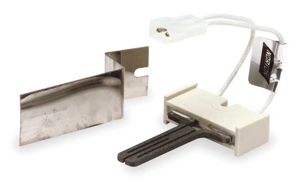Hot Surface igniter, LP/NG, 120V AC, 4 1/2 in L., Silicon Carbide, Mounting Adapters