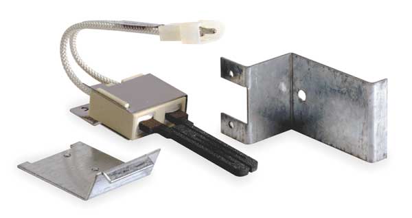 Hot Surface igniter, LP/NG, 120V AC, 4 1/2 in L., Silicon Carbide, Mounting Adapters