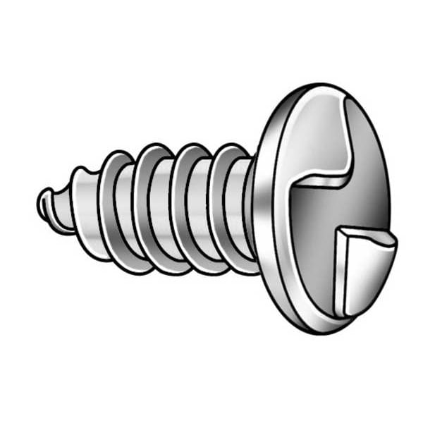 1-1/4 in One-Way Round Tamper Resistant Screw, 18-8 Stainless Steel, Plain Finish, 25 PK