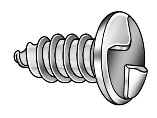 1/2 in One-Way Round Tamper Resistant Screw, Steel, Zinc Plated Finish, 100 PK