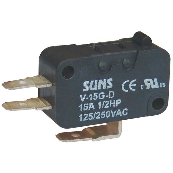 Miniature Snap Action Switch, Plunger Actuator, SPDT, 15A @ 240V AC Contact Rating