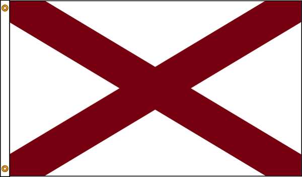Alabama Flag, 5x8 Ft, Nylon