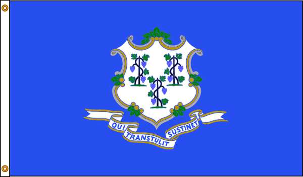 Connecticut Flag, 5x8 Ft, Nylon