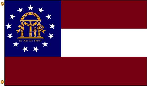 Georgia Flag, 4x6 Ft, Nylon