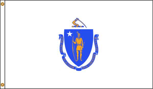 Massachusetts Flag, 5x8 Ft, Nylon