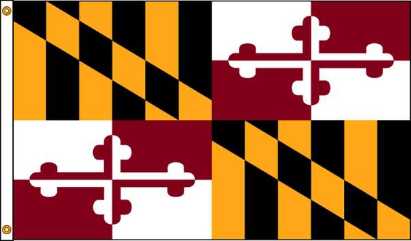 Maryland Flag, 4x6 Ft, Nylon