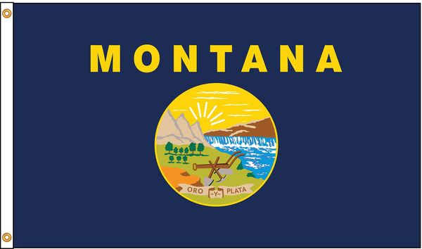 Montana Flag, 5x8 Ft, Nylon