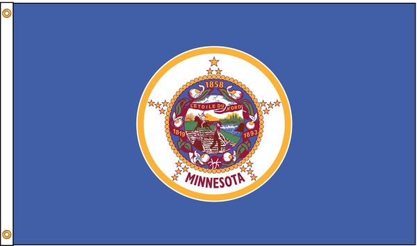 Minnesota Flag, 5x8 Ft, Nylon