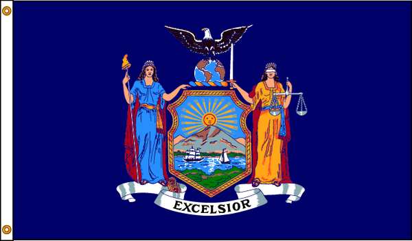 New York Flag, 5x8 Ft, Nylon