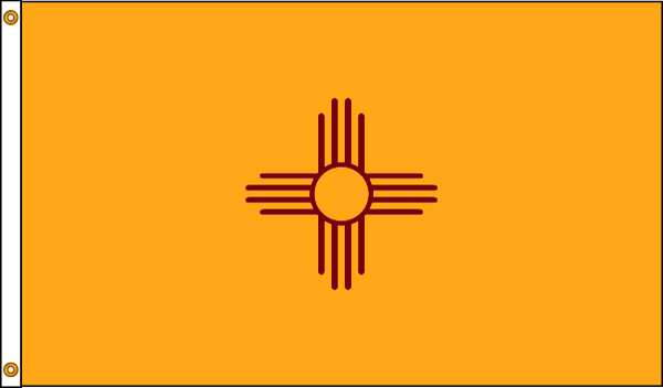 New Mexico Flag, 5x8 Ft, Nylon