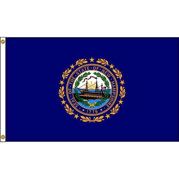 New Hampshire Flag, 4x6 Ft, Nylon