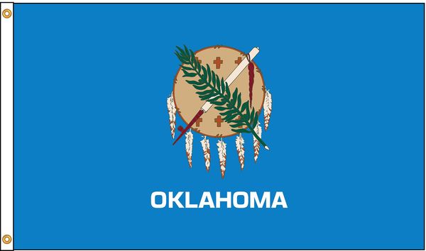 Oklahoma Flag, 5x8 Ft, Nylon