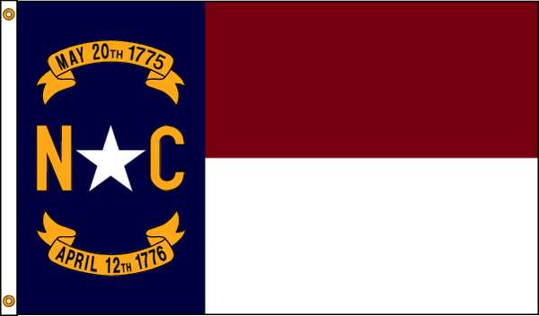 North Carolina Flag, 5x8 Ft, Nylon