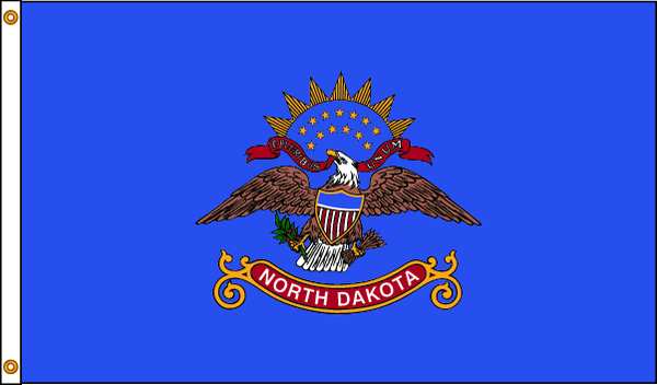 North Dakota Flag, 5x8 Ft, Nylon