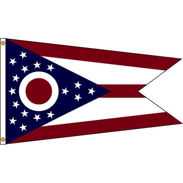 Ohio Flag, 4x6 Ft, Nylon