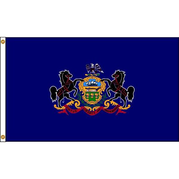 Pennsylvania Flag, 5x8 Ft, Nylon