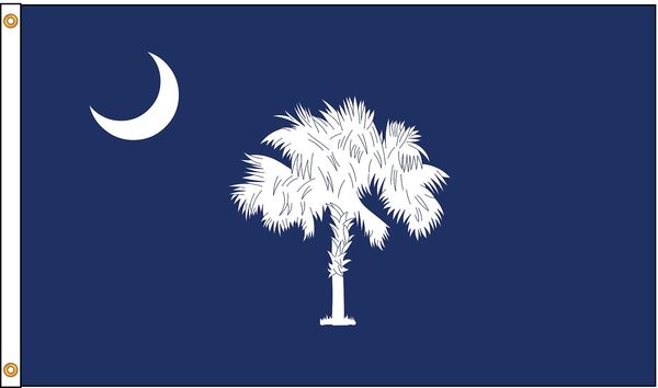 South Carolina Flag, 4x6 Ft, Nylon