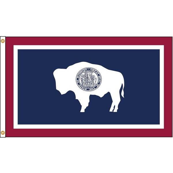 Wyoming Flag, 5x8 Ft, Nylon