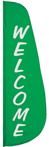 Welcome Feather Flag, 2x8 Ft, Nylon