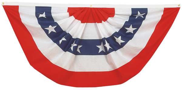 US Pleated Fan, 18x36 In.