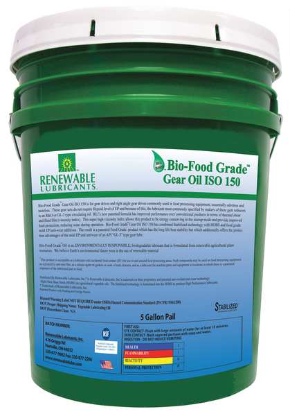 5 gal Bio-Food Grade Gear Oil Pail Light Amber