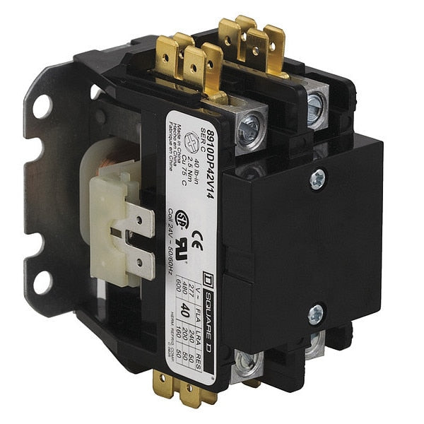 24VAC Non-Reversing Definite Purpose Contactor 1P 40A
