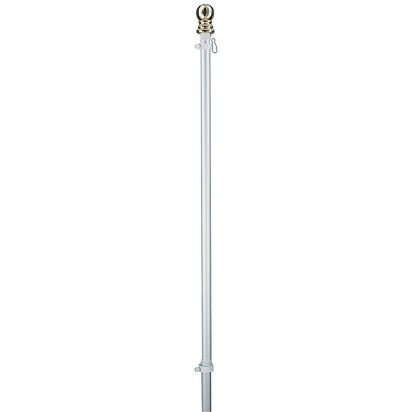 2-Piece Spinning Pole, Aluminum, Silver