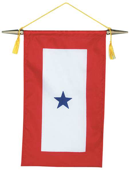 Service Star Banner, 15x8in, Nylon