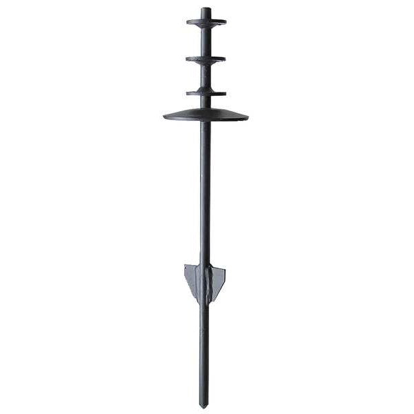 Ground Spike, 4in, Steel, Black
