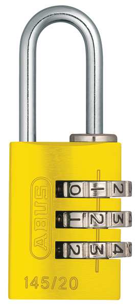 Combination Padlock, Side, Black/Silver