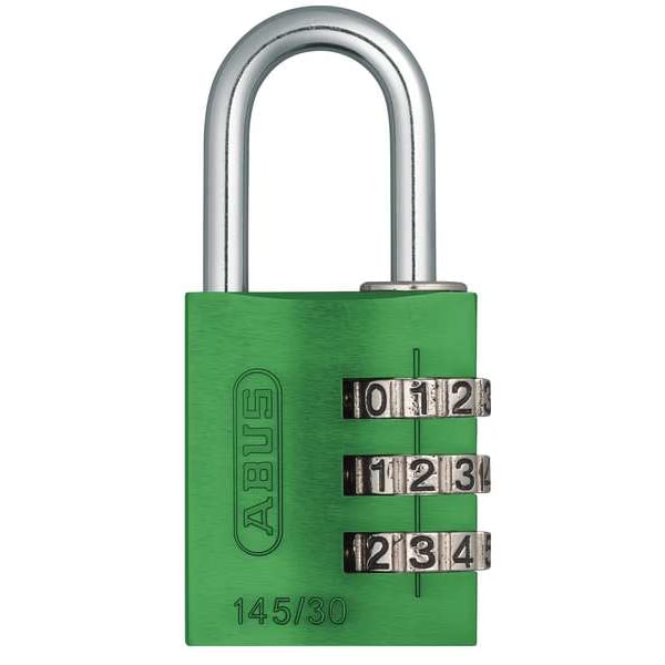 Combination Padlock, Side, Black/Silver