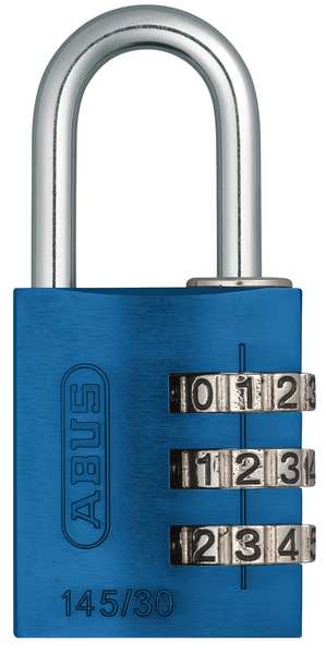 Combination Padlock, Side, Black/Silver
