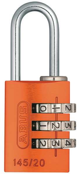 Combination Padlock, Side, Black/Silver